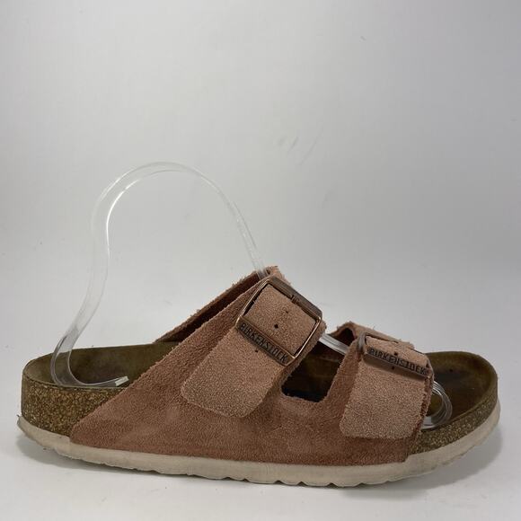 Birkenstock Arizona Slide Sandals Womens Size 39 US 8-8.5 Narrow Pink Clay - Picture 1 of 9